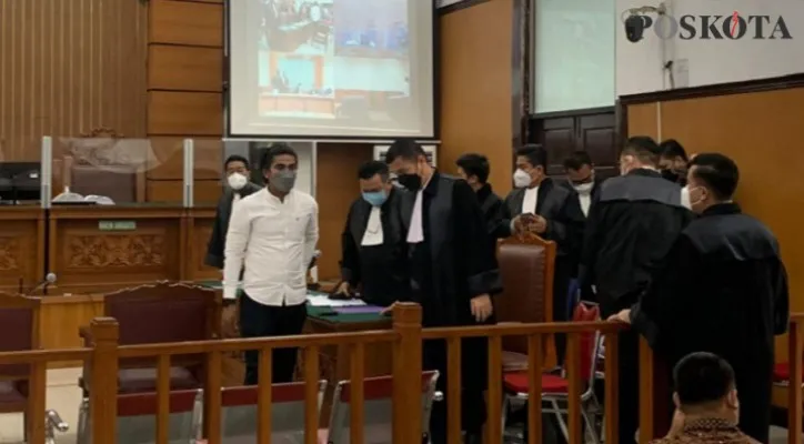 Suasana sidang unlawful killing di PN Jaksel. (adji)