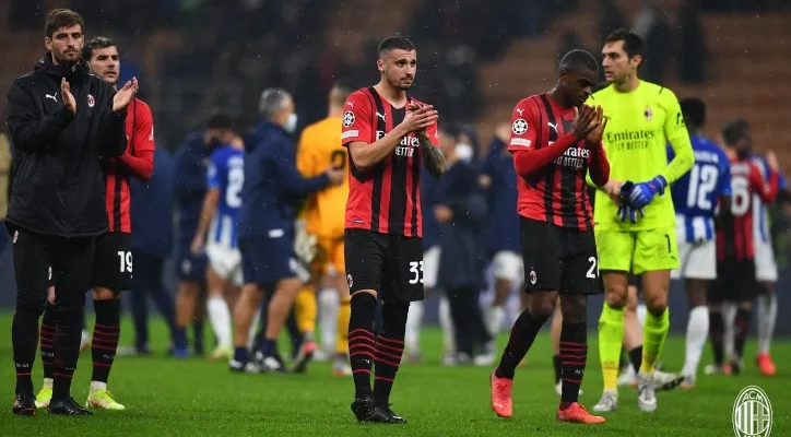 AC Milan ditahan imbang Porto 1-1 pada laga keempat Liga Champions. (foto: twitter/@acmilan)