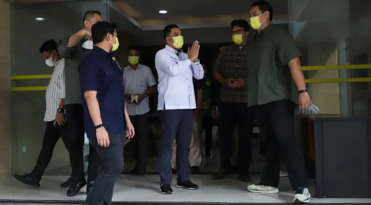 Ketum AMK Rendhika D.Harsono bersama rombongan sambangi AMPI. (ist)