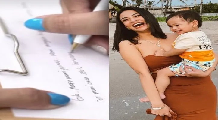 Vanessa Angel sempat menulis surat untuk anaknya sebelum Kecelakaan di Tol (Tangkapan layar YouTube Orami Indonesia/Instagram @vanessaangelofficial)