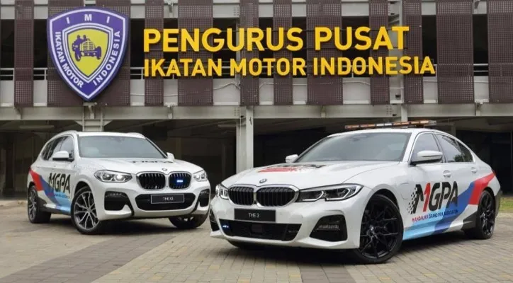 Sirkuit Mandalika dapat hibahan dua unit mobil listrik BMW. (Foto/IMI)