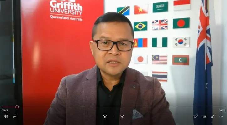 Epidemiolog dari Centre for Environmental and Population Health Griffith University, Australia, Dicky Budiman. (rizal/tangkapan layar)