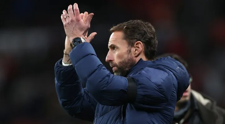 Pelatih Inggris, Gareth Southgate bangga bukan main usai The Three Lions lolos ke Piala Dunia 2022. (foto: twitter/@england)