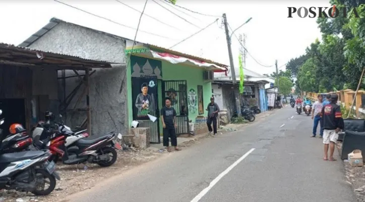 Lokasi pos gardu salah satu ormas di kawasan Joglo, Kembangan, Jakarta Barat. (foto: Cr01)