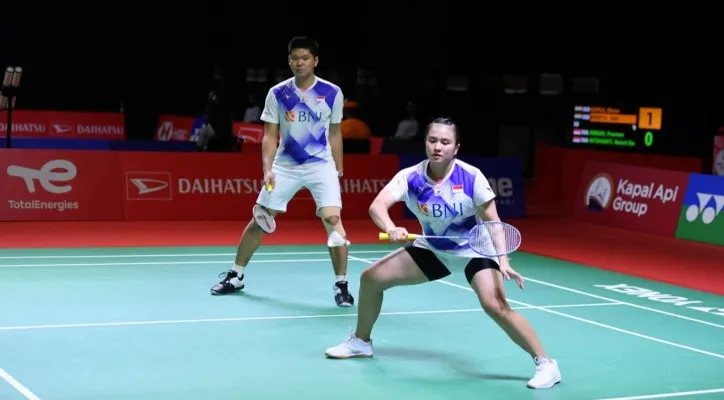 Pasangan ganda campuran Indonesia, Praveen Jordan/Melati Daeva Oktavianti. (Foto: PBSI)