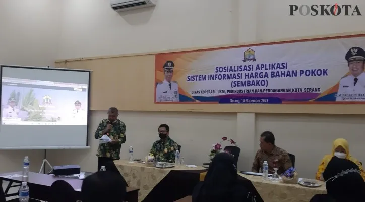 Sosialisasi Aplikasi Sistem Informasi Harga Bahan Pokok (Sembako) di Hotel Puri Kayana, Kota Serang, (foto: luthfi)