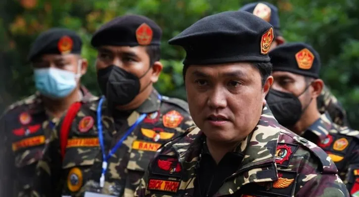 Erick Thohir resmi menjadi anggota Barisan Ansor Serbaguna (Banser). (foto: ist)