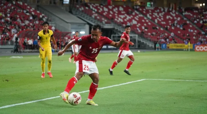 Indonesia menang telak melawan Malaysia dengan skor 4-1 di piala AFF 2020. (affsuzukicup)