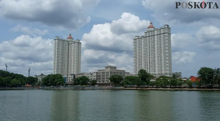 Kawasan Danau Sunter Jakarta Utara masih sepi pengunjung. (foto: poskota/cr11)