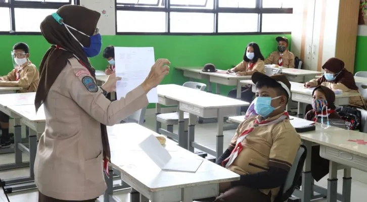 Pembelajaran Tatap Muka (PTM) di Sekolah. (ist)