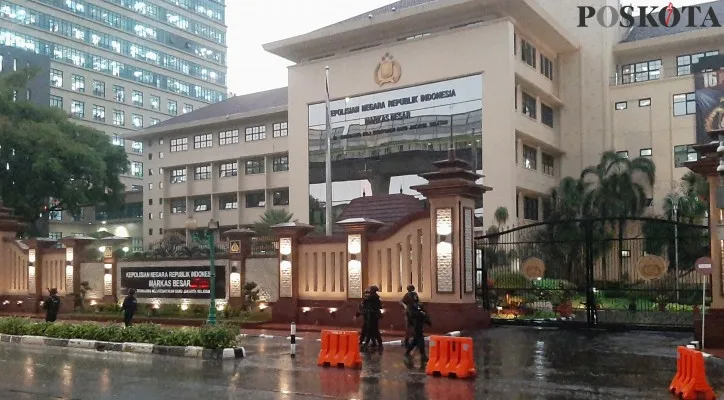 Suasana Mabes Polri, Jl. Trunojoyo, Kebayoran Baru, Jaksel. (dok. Poskota)