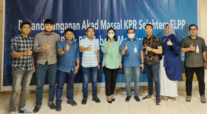 bank bjb saat melakukan penandatanganan akad massal KPR Sejahtera FLPP. (ist)