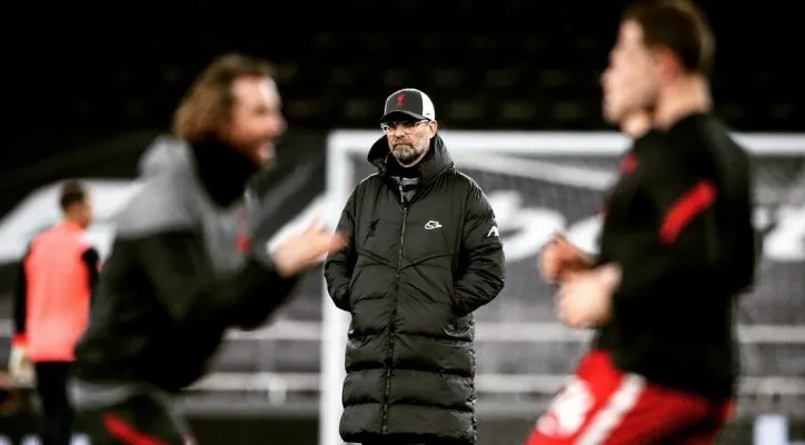 Jurgen Klopp di sesi latihan Liverpool, sumber : Instagram @liverpoolfc