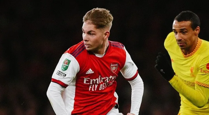 Pemain Arsenal Emile Smith Rowe akan turun di laga Arsenal vs Wolverhampton foto : Instagram @arsenal