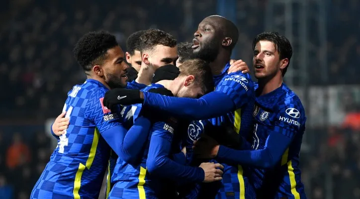 Romelu Lukaku jadi kunci kemenangan The Blues dalam laga putaran kelima Piala FA antara Luton Town vs Chelsea (Foto:Twitter/@ChelseaFC)