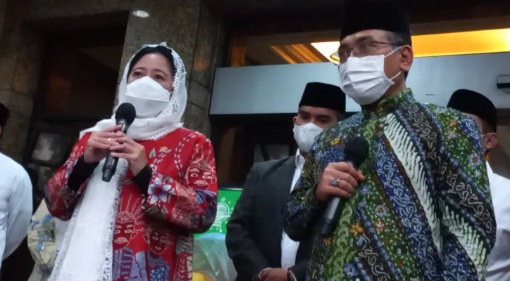 Ketua DPR RI Puan Maharani dengan Ketua PB NU Gus Yahya