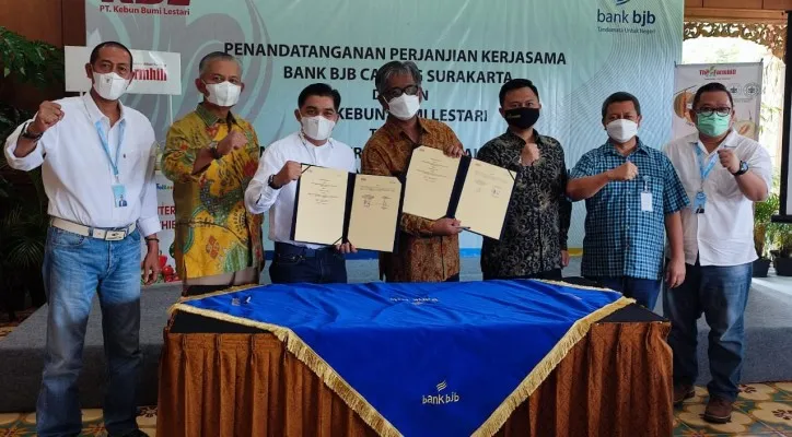 bank bjb mendukung ketahanan pangan dengan  menggandeng PT Kebun Bumi Lestari. (ist)