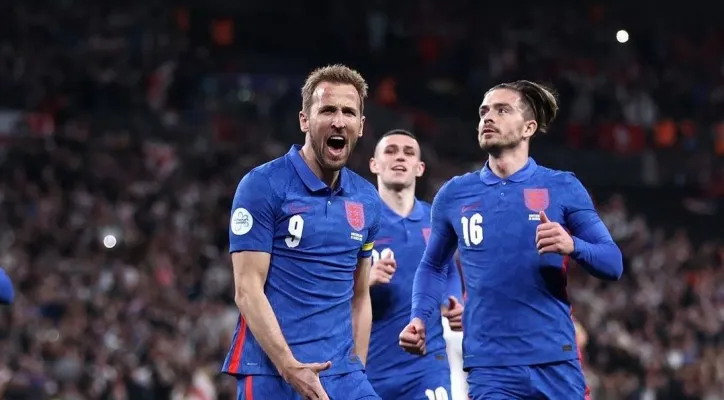 Harry Kane membawa kemenangan lewat penalti dalam pertandingan persahabatan Inggris vs Swiss. (Foto: Instagram/Harrykane)