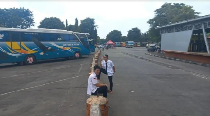 Suasana terminal bus Kalideres Jakarta Barat. (Foto: Pandi)