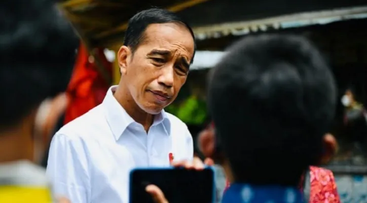 Presiden Joko Widodo saat memberikan keterangan mafia minyak goreng.(Foto: biro pers)