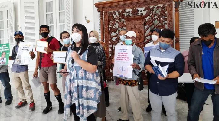 Koalisi Perjuangan Warga Jakarta (Kopaja) menyatakan akan Drop Out (Do) Gubernur . (foto: poskota/ rika)