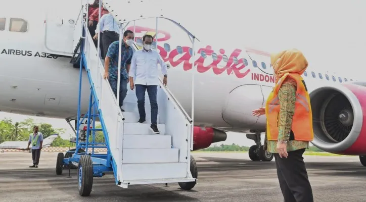 Rute Jakarta ke Lubuk Linggau, Sumatera Selatan kembali melayani penerbangan perdana mulai Jumat (22/04/2022). (Foto: Biro Komunikasi Menhub)