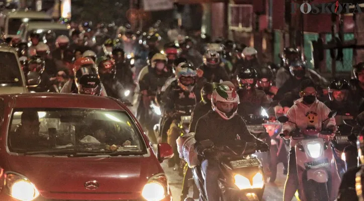 Foto: Jalur mudik di Kawasan Bekasi, Jawa Barat. (Dok. Poskota)