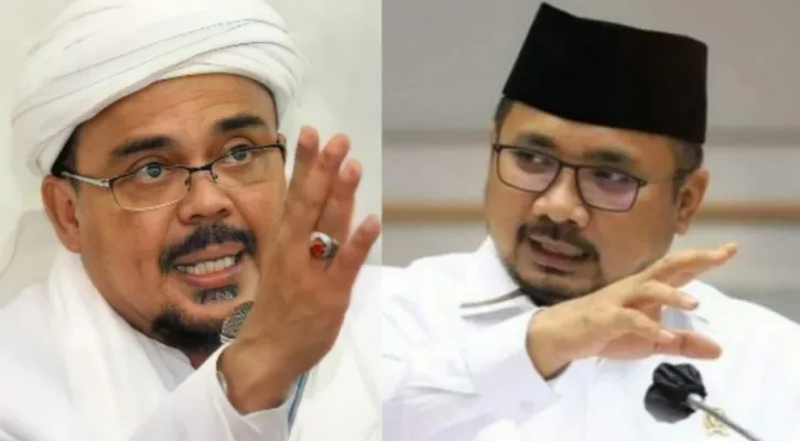 Kolase foto Habib Rizieq Shihab dan Yaqut Cholil Qoumas. (foto: diolah dari google)