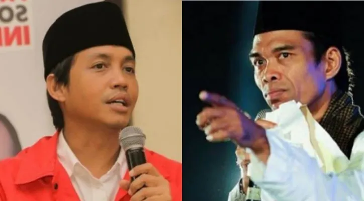 Kolase foto Politisi PSI, Raja Juli Antoni dan Ustaz Abdul Somad (UAS). (ist/diolah daro google.com)