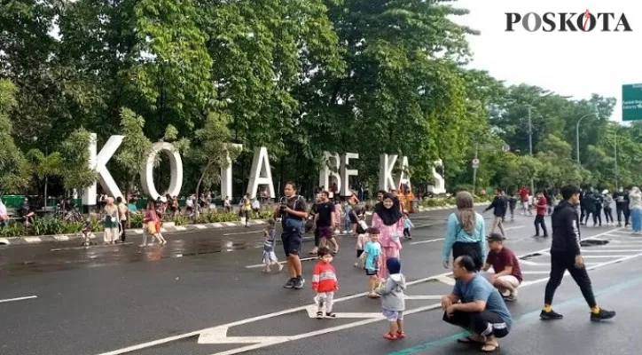  Suasana CFD di Kota Bekasi, Minggu (29/5/2022) pagi. (Foto: Ihsan Fahmi).