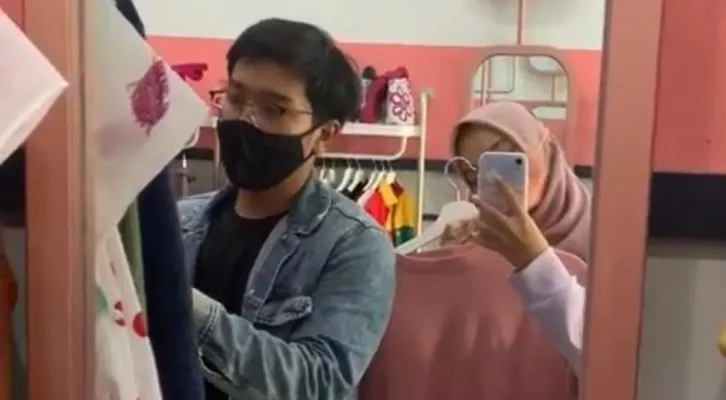 Tangkapan video Nabila dan Eril yang bikin baper netizen. (ist/instagram)