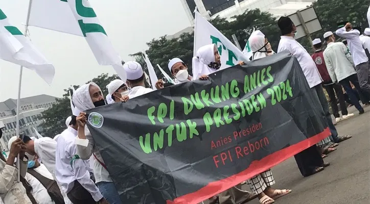 Foto aksi massa yang mengatasnamakan diri sebagai FPI Reborn (Foto: twitter/DPP_LPI)