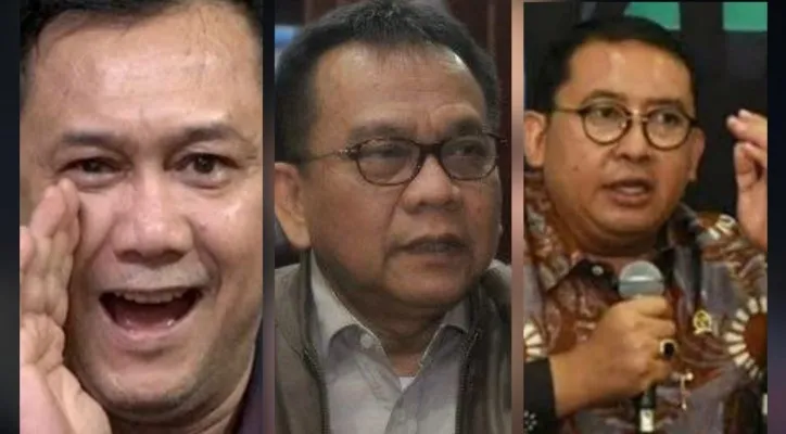 Kolase foto Denny Siregar, M. Taufik dan Fadli Zon. (ist/diolah dari google.com)