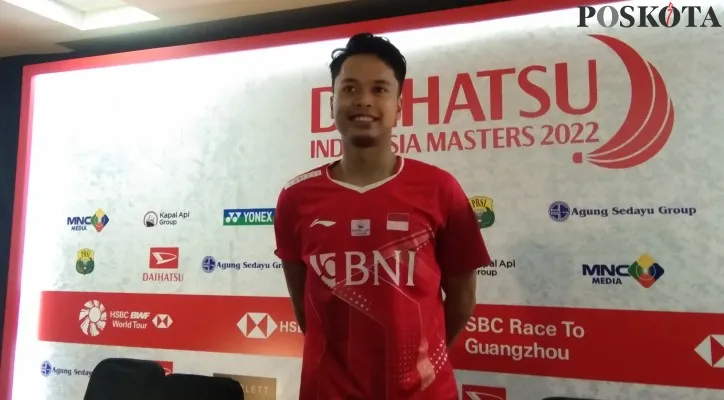 Pebulutangkis tunggal putra Indonesia, Anthony Sinisuka Ginting (foto/yoga)