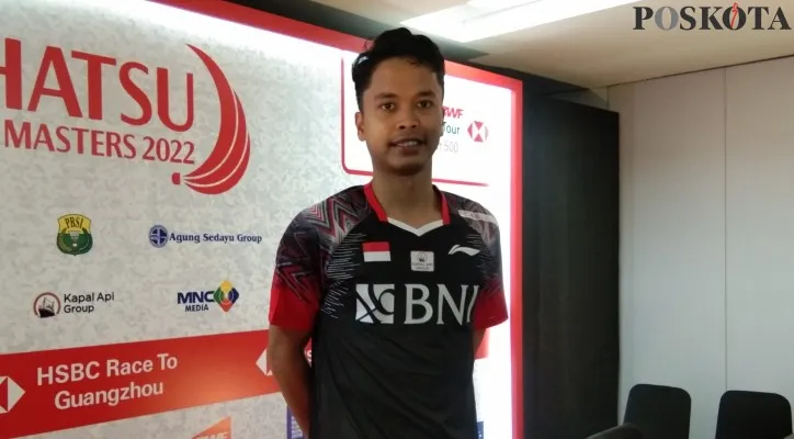 Tunggal putra Indonesia, Anthony Sinisuka Ginting (foto/yoga)