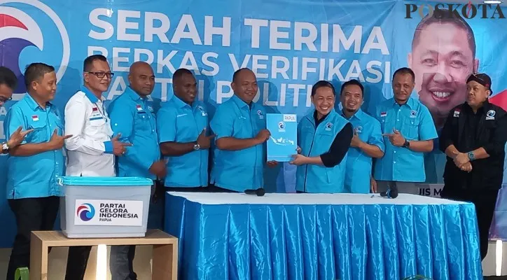 Verifikasi Partai Gelora sudah lengkap 100 persen. (foto: poskota/rizal)