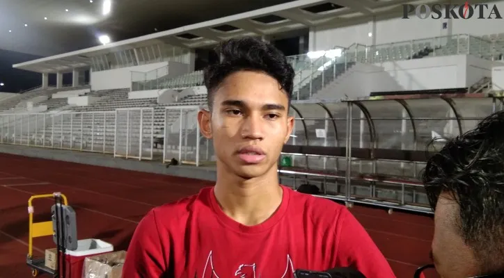 Gelandang Timnas Indonesia U-19, Marselino Ferdinan (foto/yoga)