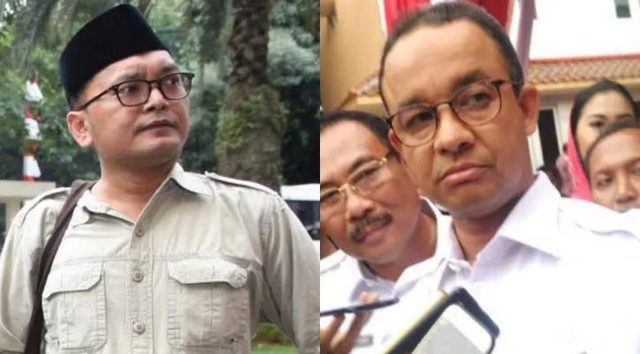 Kolase foto pegiat media sosial, Guntur Romli dan Gubernur DKI, Anies Baswedan. (ist/diolah dari google.com)