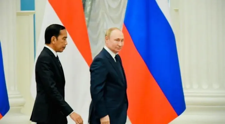 Foto Presiden Jokowi dan Presiden Vladimir Putin (Foto:  Twitter/Jokowi)