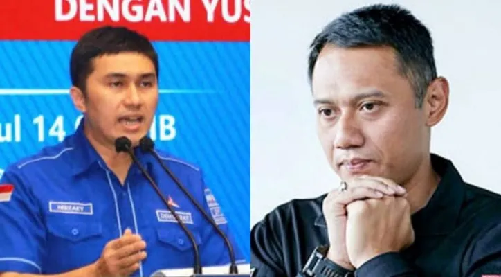 Kolase foto Kepala Badan Komunikasi Strategis (Bakomstra) DPP Demokrat Herzaky Mahendra Putra dan AHY. (ist/diolah dari google.com)