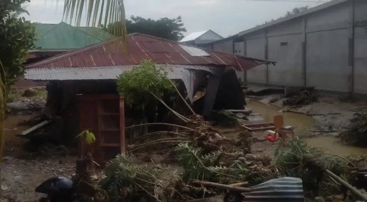 Kondisi rumah warga terdampak banjir di Kabupaten Parigi Moutong Provinsi Sulawesi Tengah. (Foto: BPBD Provinsi Sulawesi Tengah)