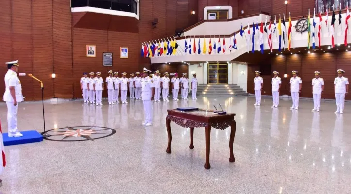 Kepala Staf Angkatan Laut (Kasal) Laksamana TNI Yudo Margono memimpin serah terima jabatan (Sertijab) tiga jabatan strategis di lingkungan Mabesal pada Rabu (31/8/2022).(ist)