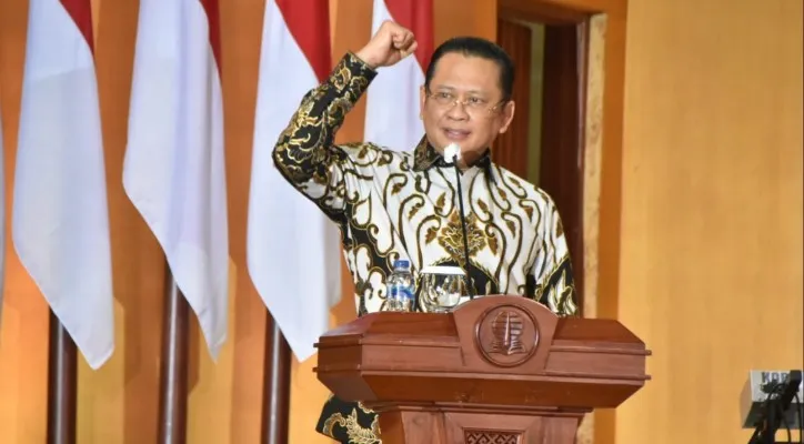 Ketua MPR Bambang Soesatyo saat menghadiri Dies Natalis ke-38 dan Disporseni Nasional UT Tahun 2022. (ist)