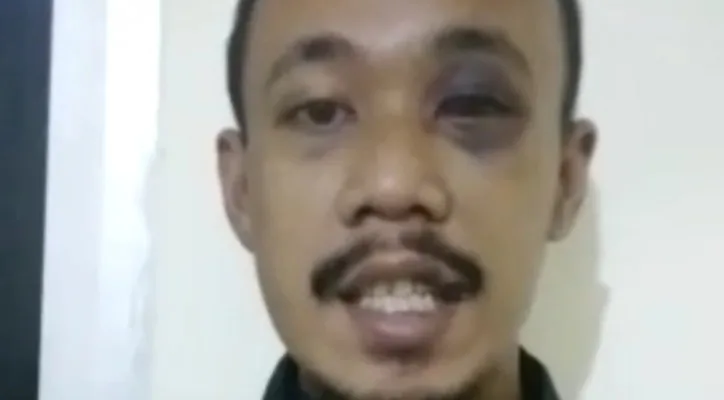 MF, pria mengaku diculik ptk membuat klarifikasi di melalui video. (ist)