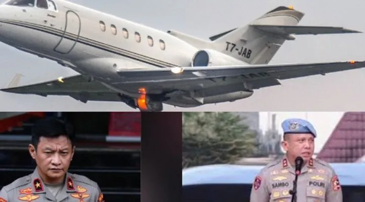 Private jet type T7-JAB yang dipakai Brigjen Hendra Kurniawan saat terbang ke Jambi.(Sumber Foto: Hetanews.Com)