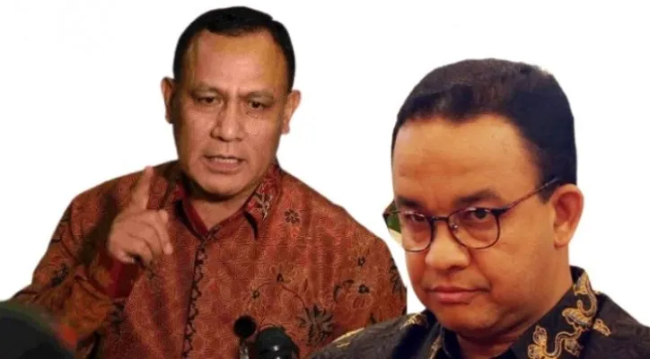 Ketua KPK Firli Bahuri dan Anies Baswedan. (Foto: Diolah dari Google).