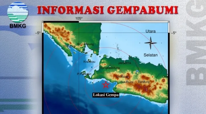 Peta lokasi gempa dari BKMG.(Foto: ist)