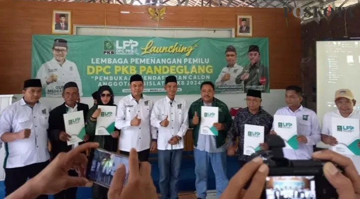 DPC PKB Pandeglang saat lounching penjaringan bacaleg. (Foto: Samsul Fatoni).