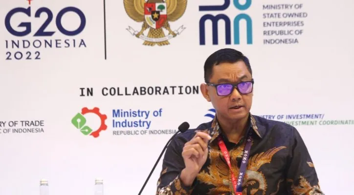 Direktur Utama PLN, Darmawan Prasodjo di sela acara rangkaian Stated-Owned Enterprises (SOE) International Conference di Bali, Selasa (18/10/2022). (ist)