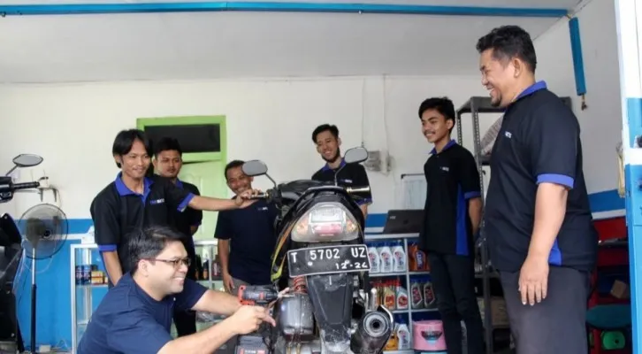 Foto : Institut kemandirian resmikan bengkel motor matic di Subang, Jawa Barat. (Ist.)